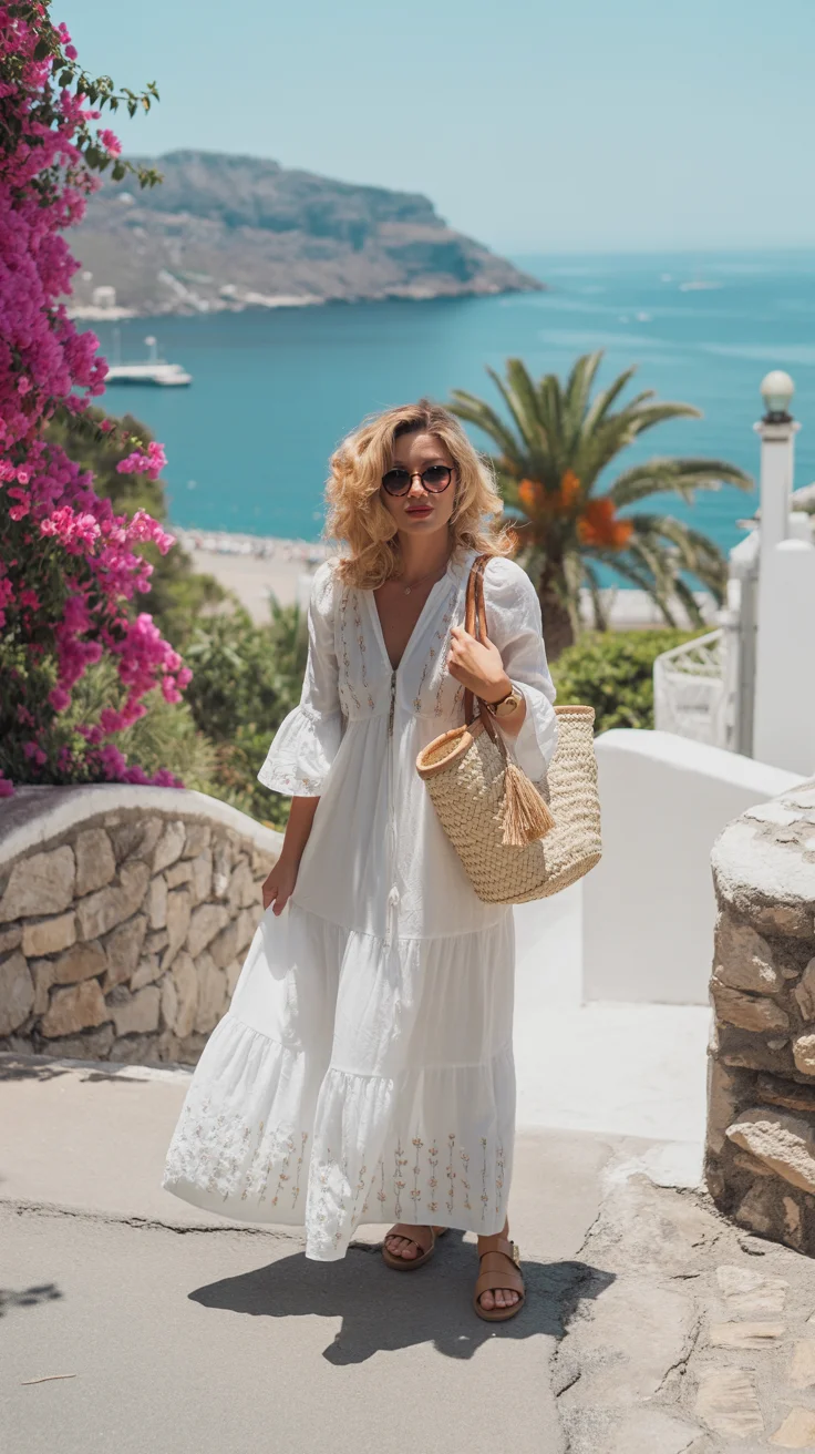 Summer Beach Outfit For Women 2026 Effortless White Dress Energy for Coastal Escapes