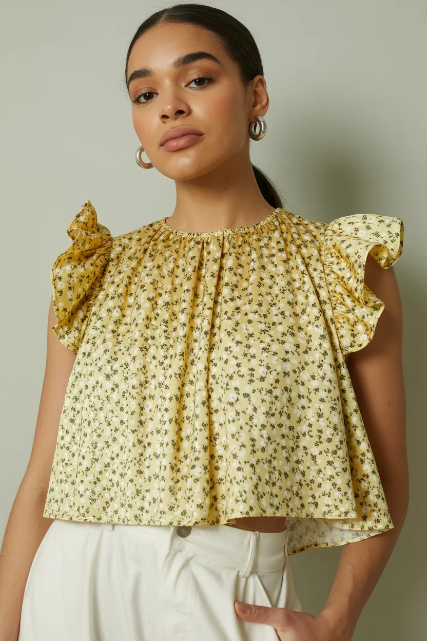summer blouses for women 2026 Delicate Prints with a Modern Silhouette
