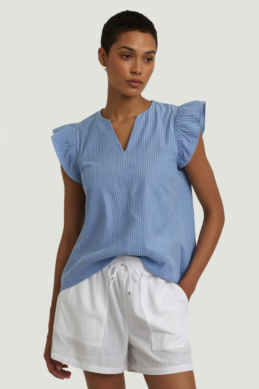 summer blouses for women 2026 Minimal Lines with a Soft Feminine Edge