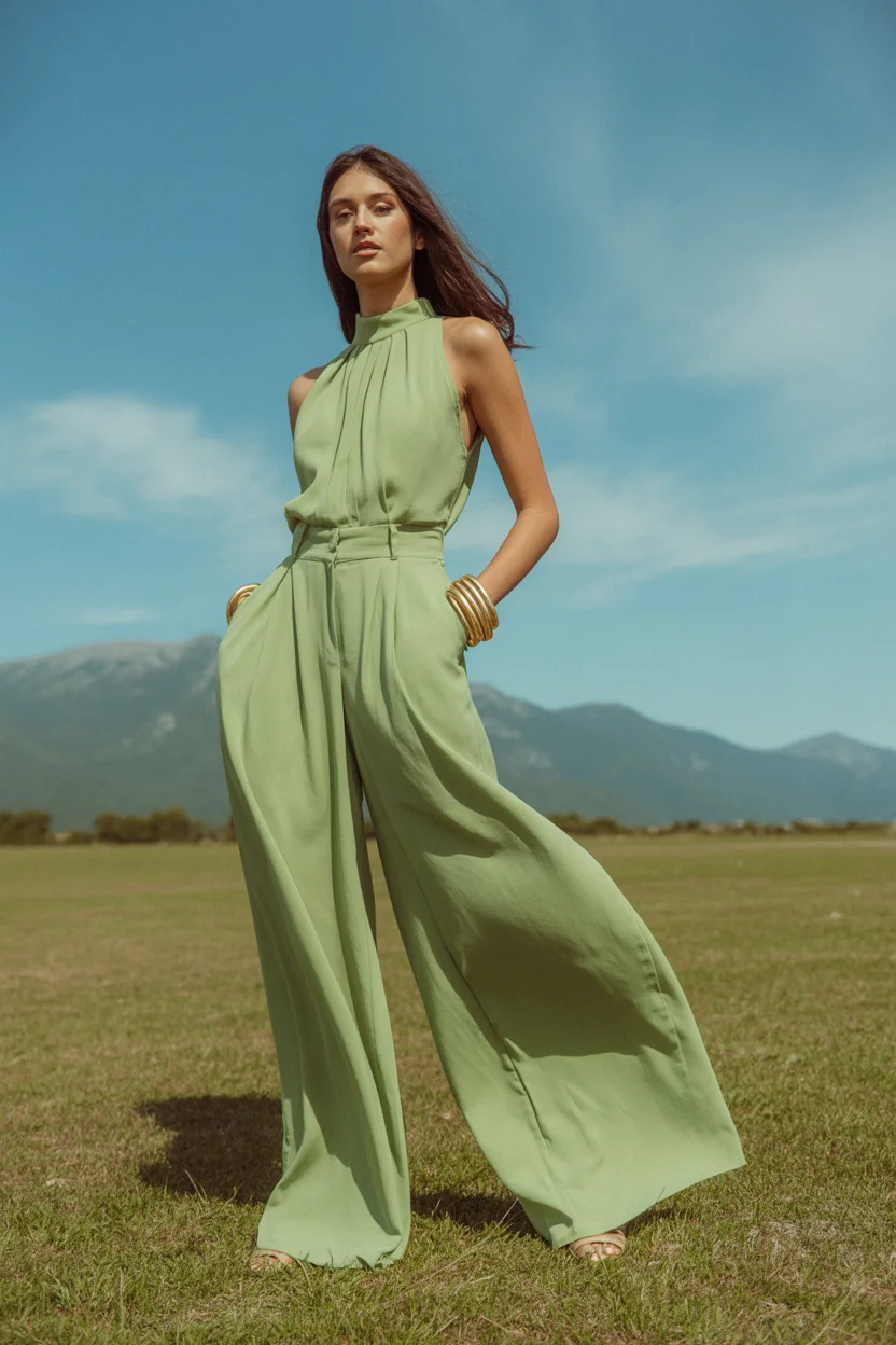 summer clothes for women 2026 Monochrome Green and Statement Fluidity