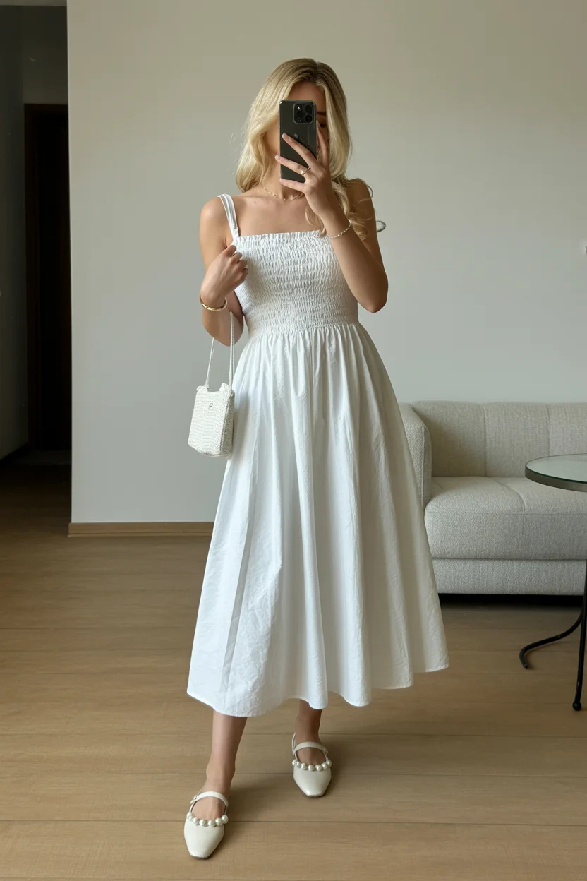 summer clothes for women 2026 All White Dress and Soft Minimalism