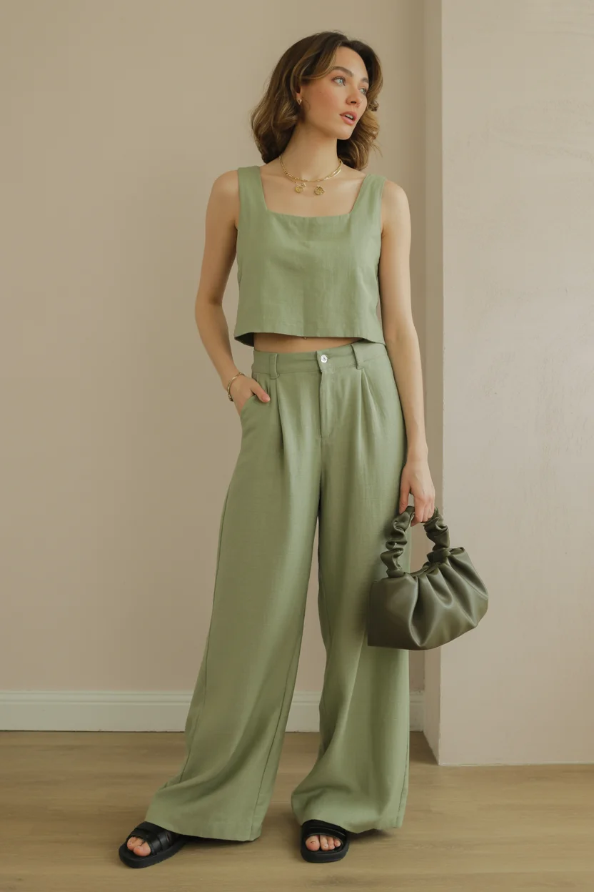 summer clothes for women 2026 Muted Green and the Rise of Relaxed Tailoring