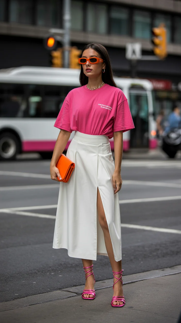 summer fashion outfits for women 2026 City Brights and Confident Color Blocking