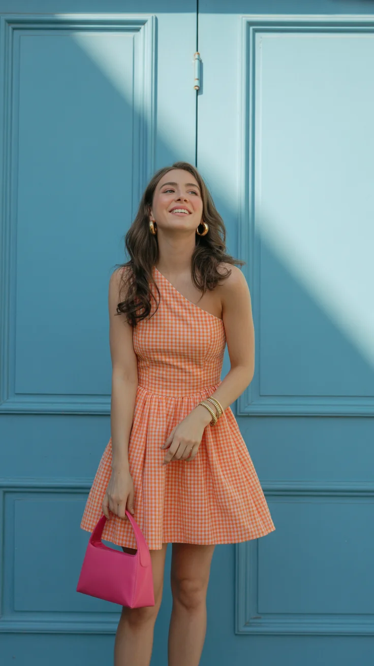 summer fashion outfits for women 2026 Playful Femininity with a Modern Gingham Twist