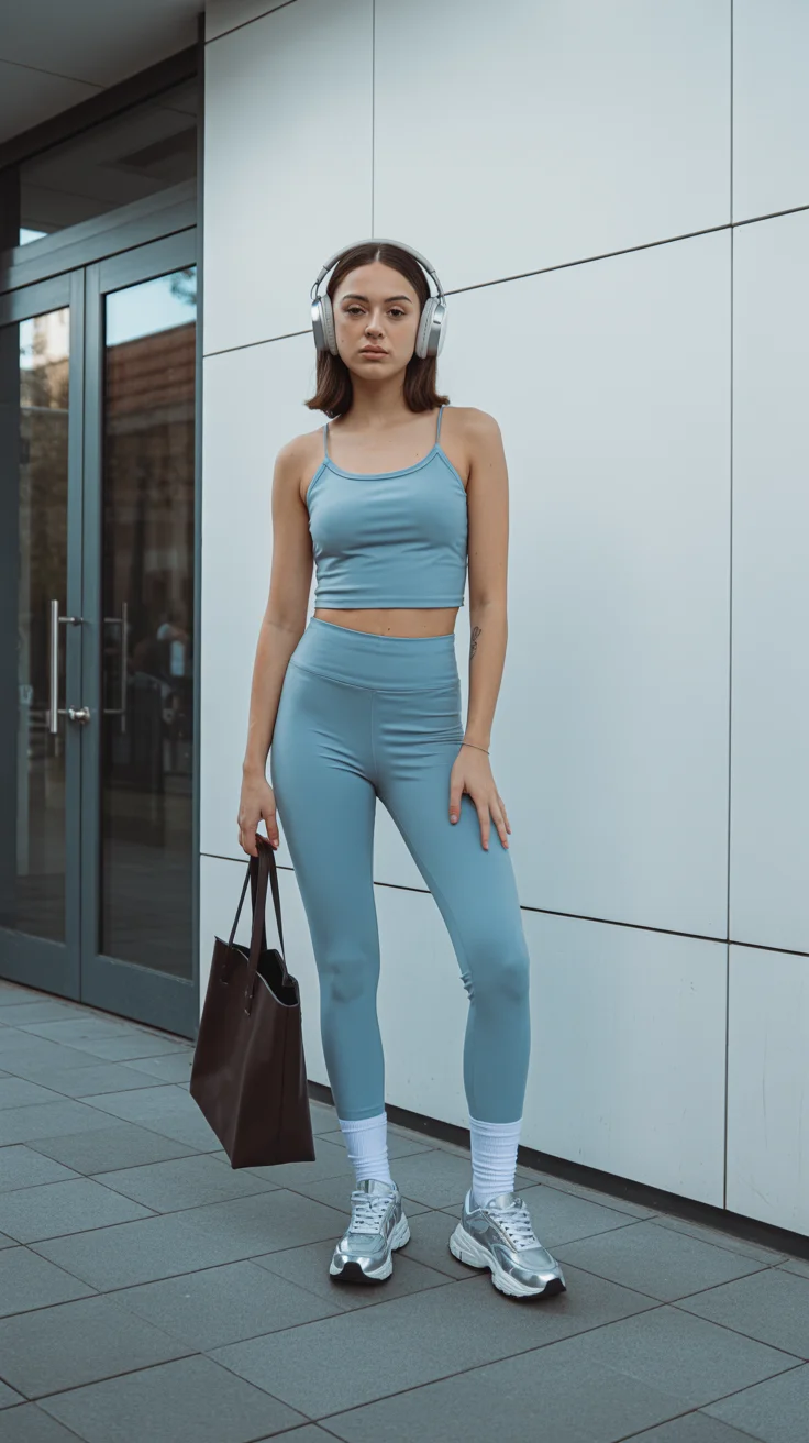 summer gym for women 2026 Cool Blue Sets and That Urban Gym Routine