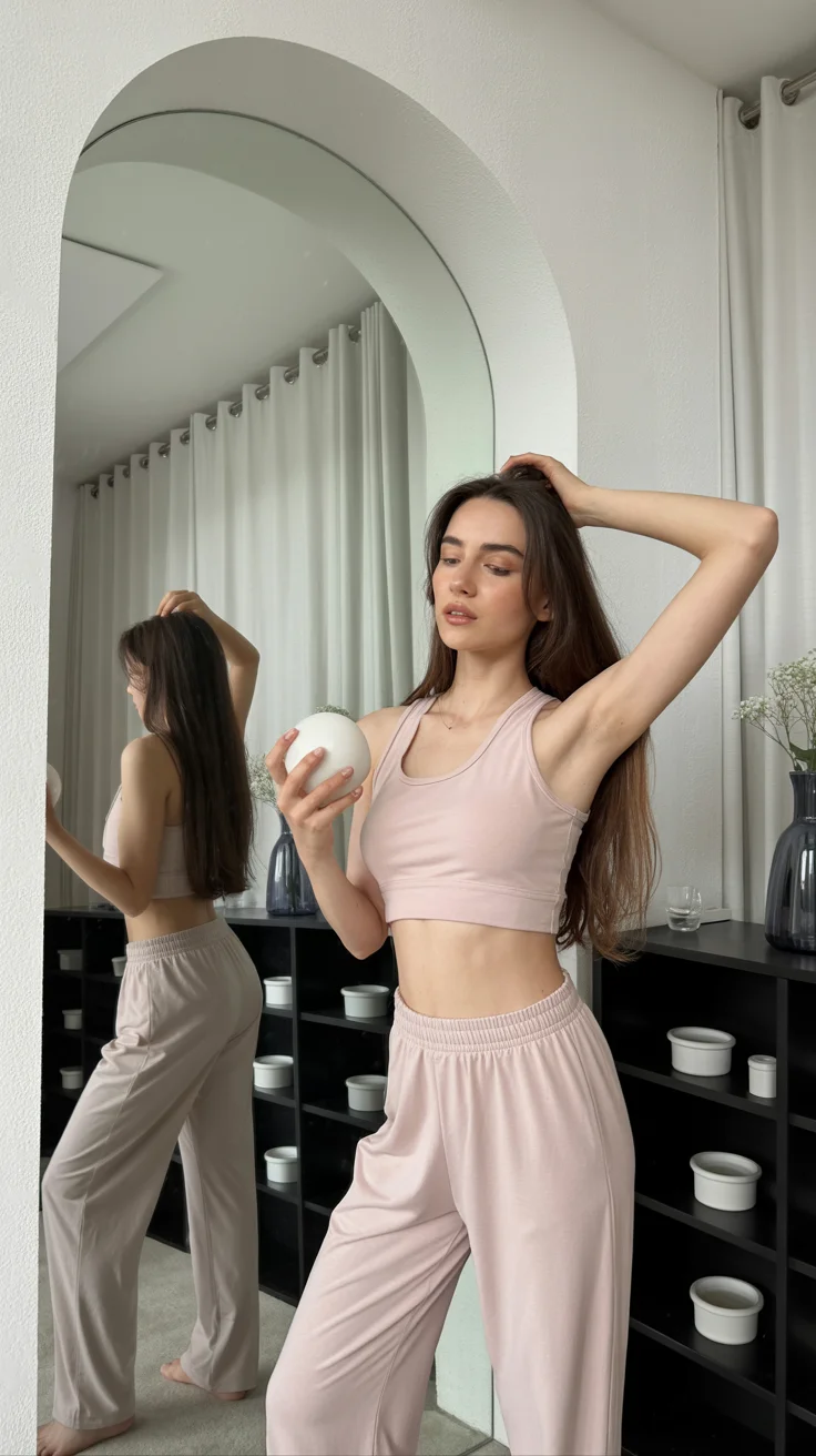 summer gym for women 2026 Soft Blush Layers and That Slow Morning Energy