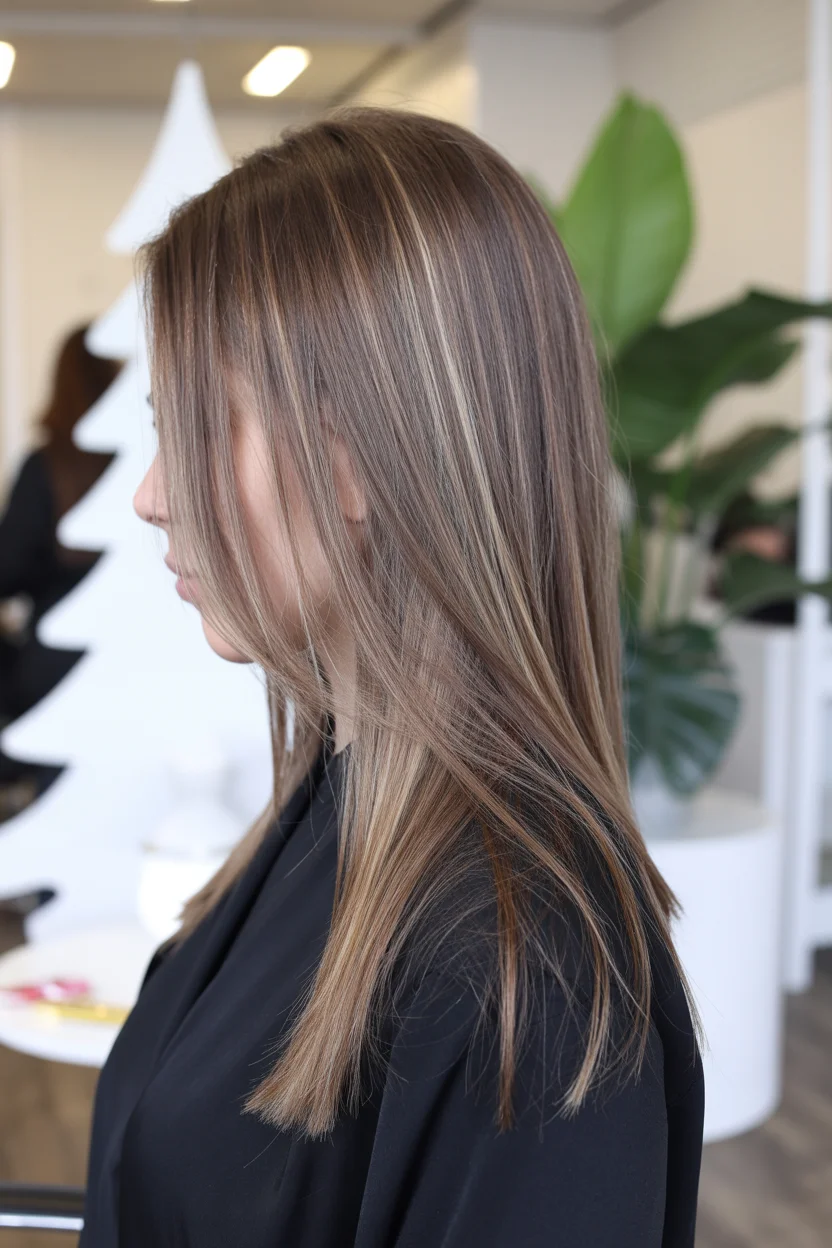 summer hair color for tan skin women 2026 Muted Beige Layers With Sunlit Edges