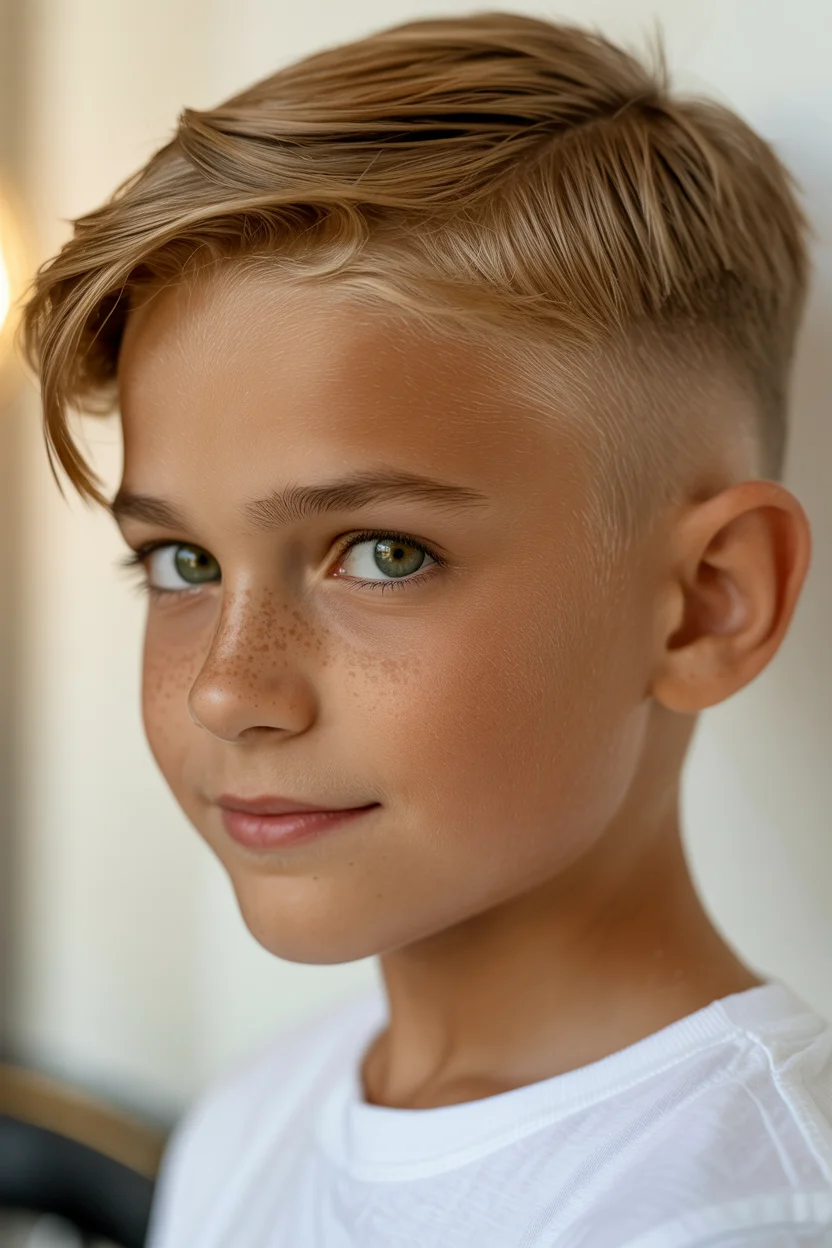 Summer haircuts for boys 2026 Soft Comb Over Fade - The Polished Everyday Upgrade