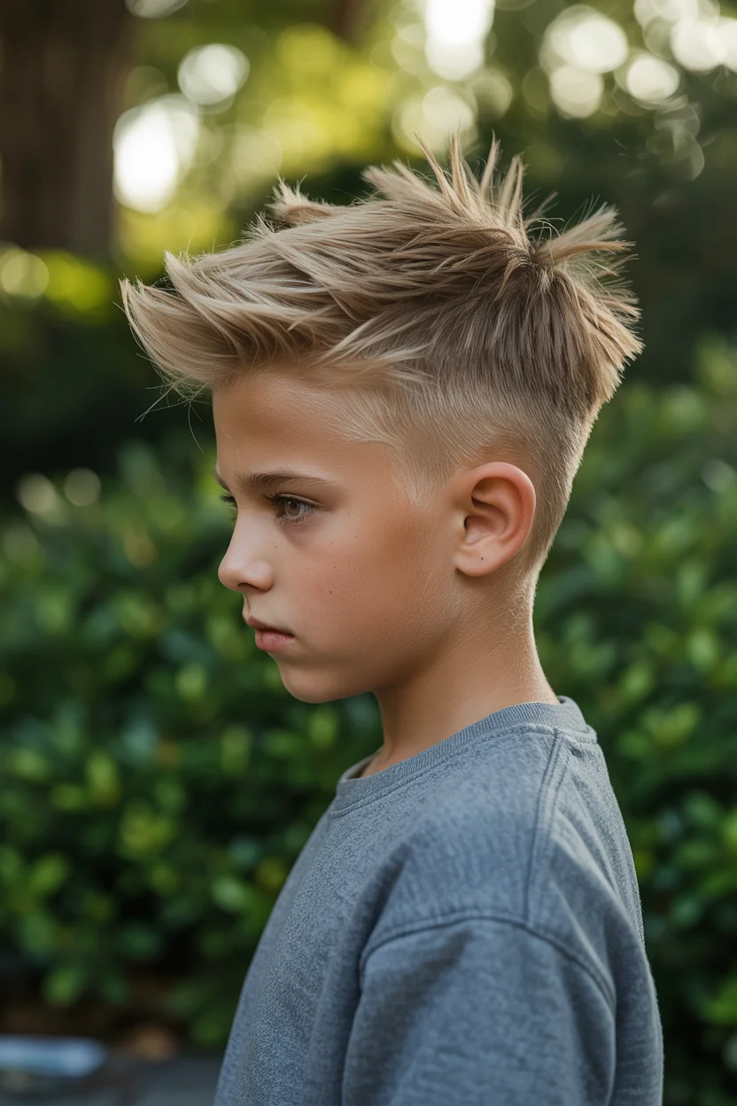 Summer haircuts for boys 2026 Spiky Fade - The Playful Summer Energy