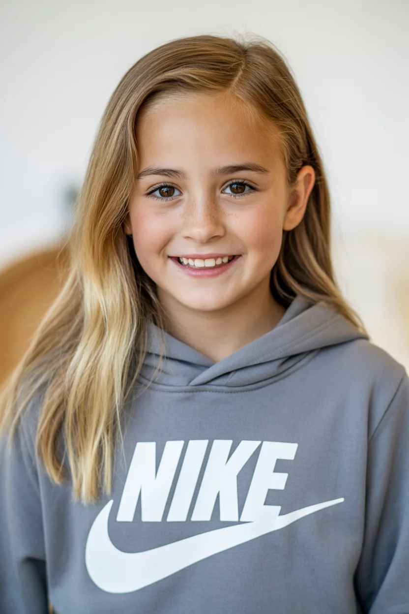 Summer haircuts for girls 2026 Side-Parted Long Hair with Natural Finish