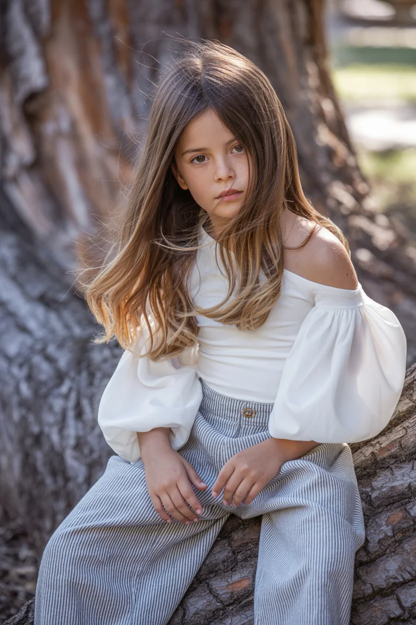 Summer haircuts for girls 2026 Long Natural Hair with Subtle Ombre Ends