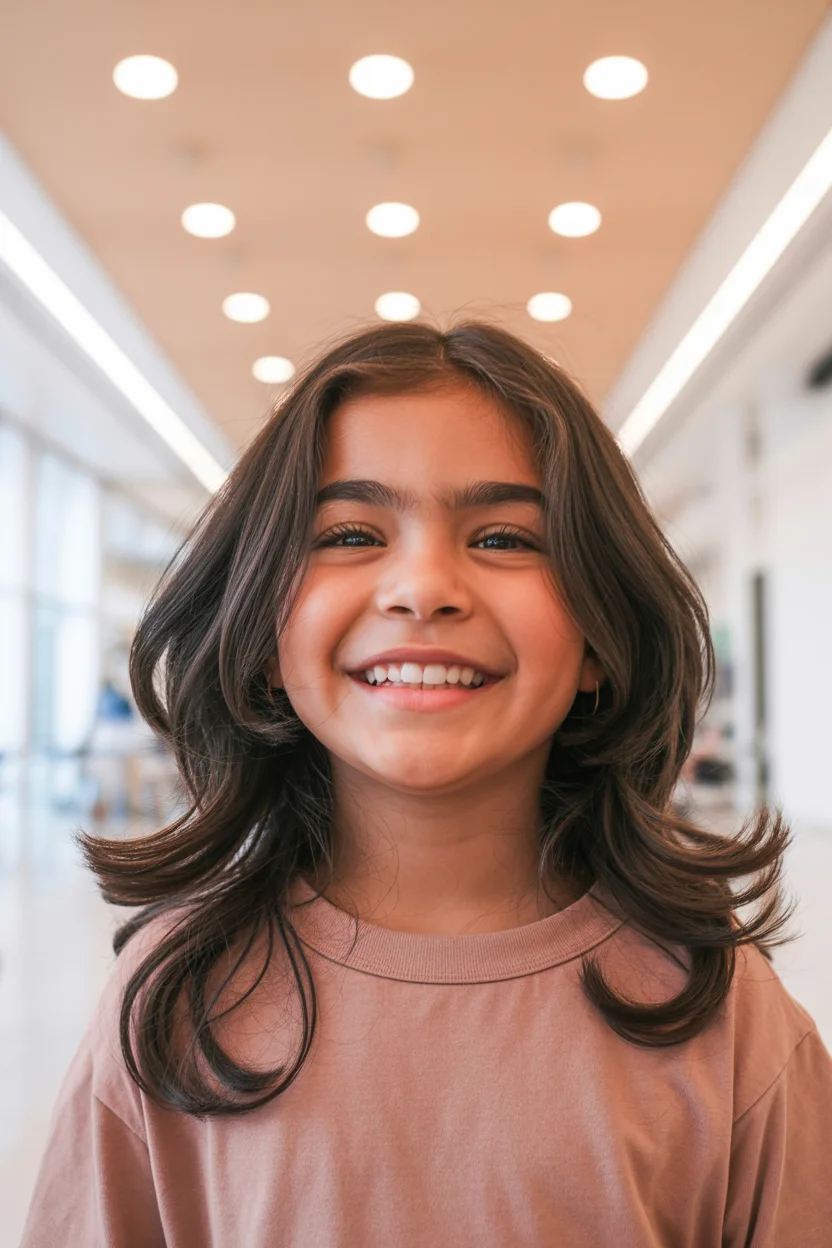 Summer haircuts for girls 2026 Feathered Medium Layers with Flipped Ends