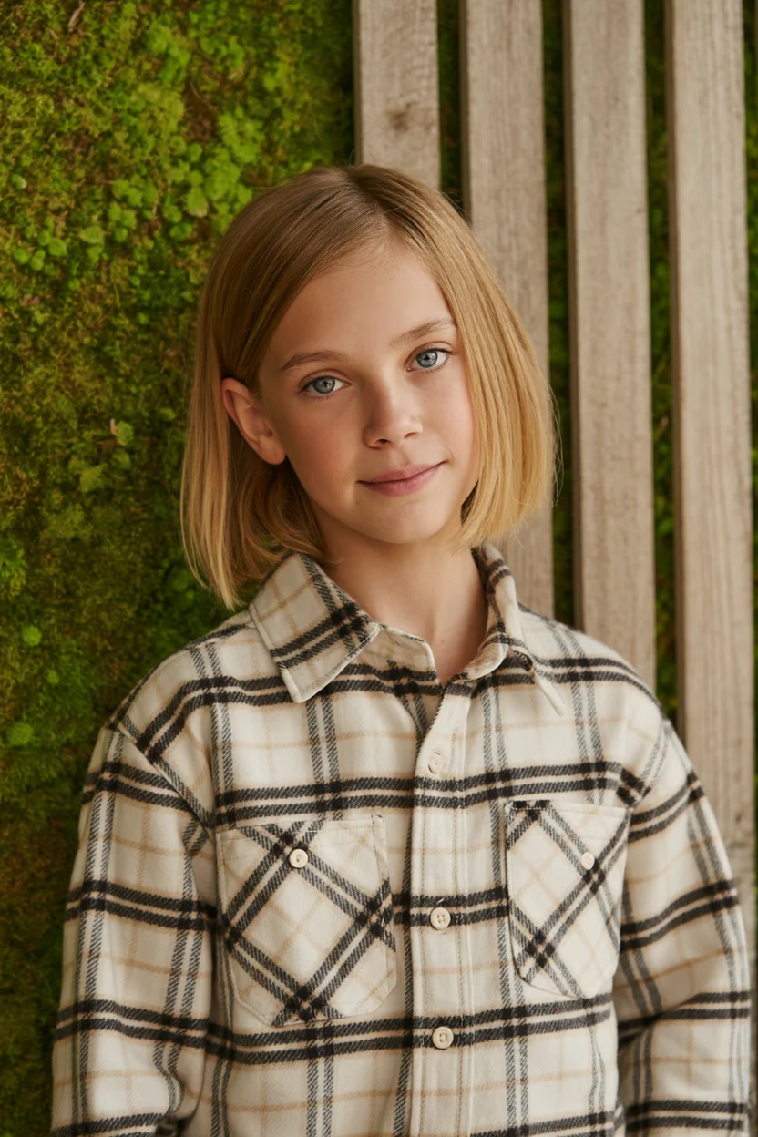 Summer haircuts for girls 2026 Blunt Minimalist Bob with Clean Lines