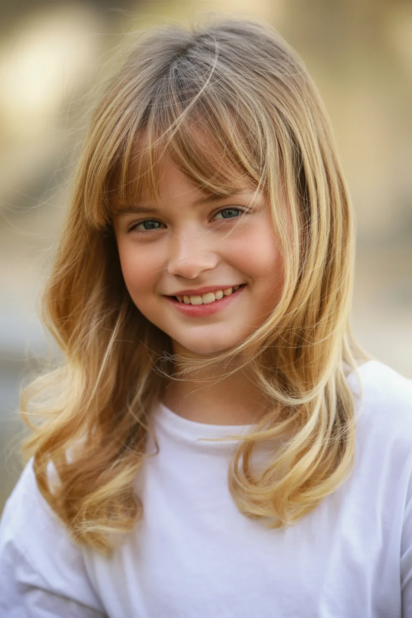 Summer haircuts for girls 2026 Long Blonde Layers with Airy Movement