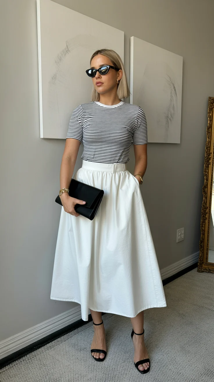 summer old money outfit for women 2026 Understated Femininity with Minimal Lines