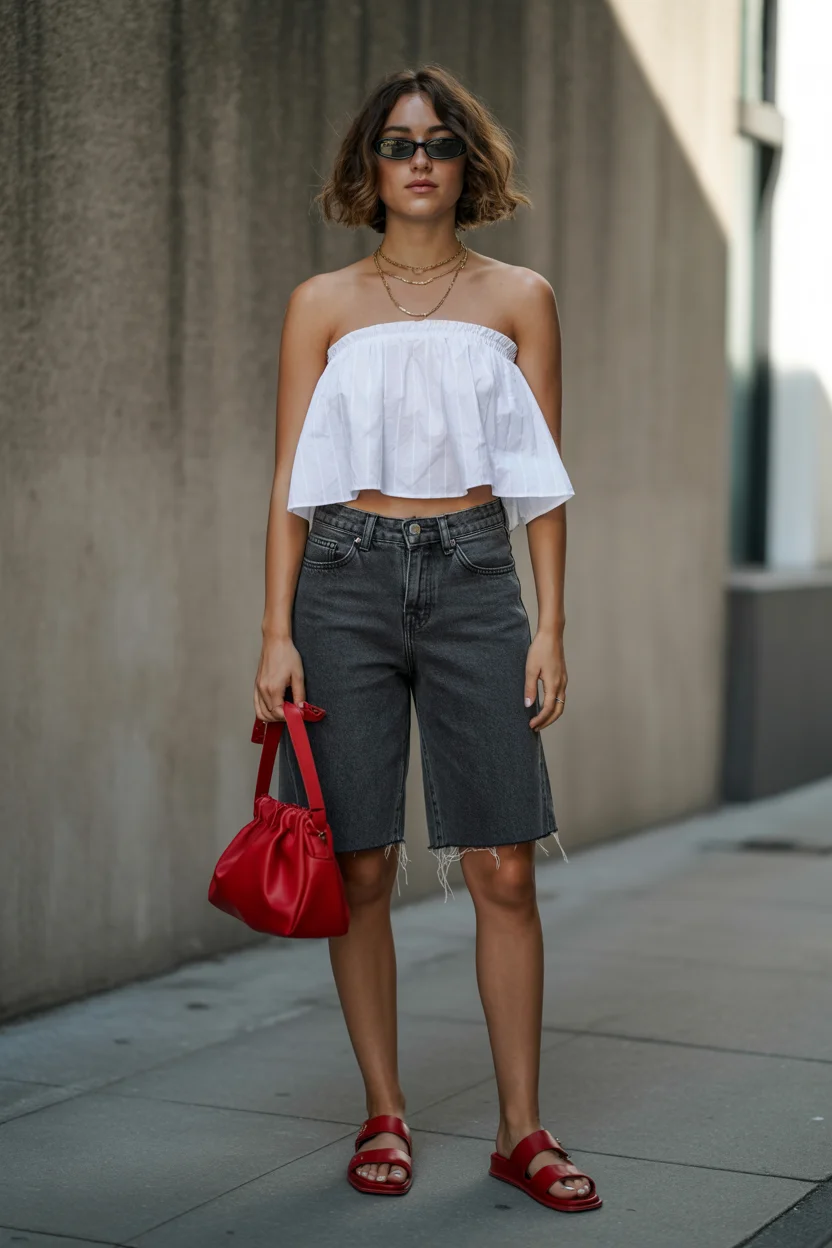 summer outfits for women 2026 Modern Edge - Soft Volume Meets Street Energy