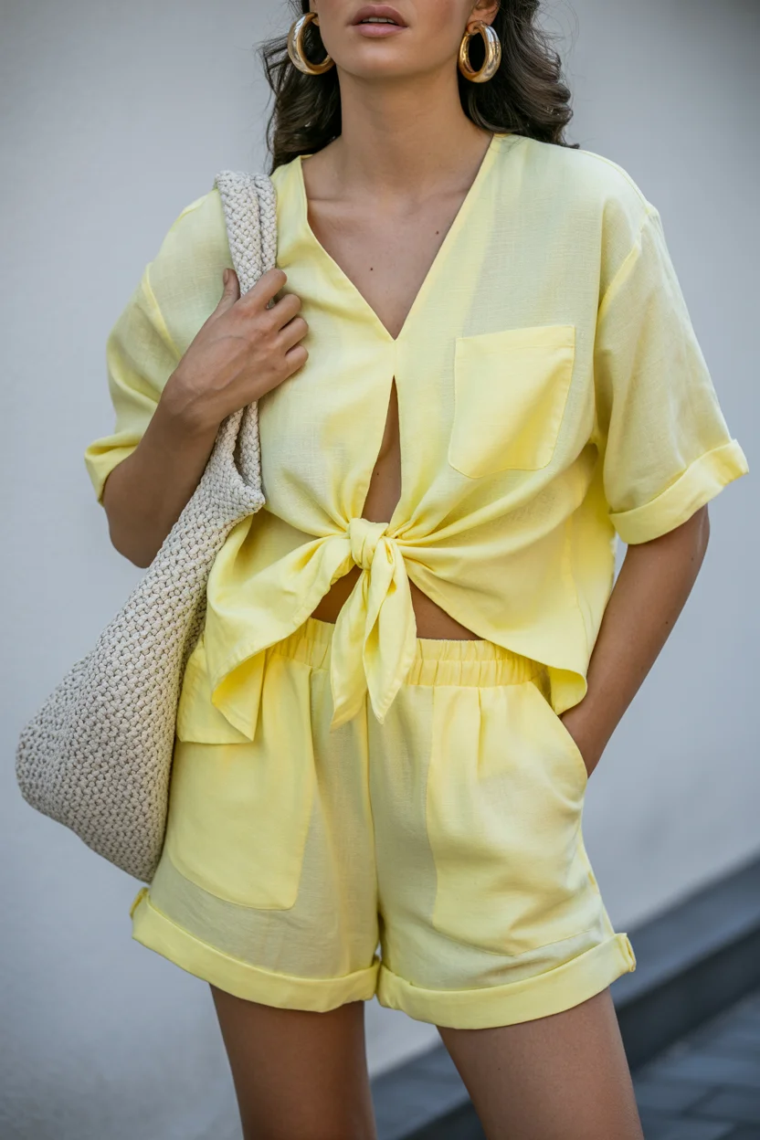 summer set outfits for women 2026 Butter Yellow Sets That Feel Like Pure Sunshine