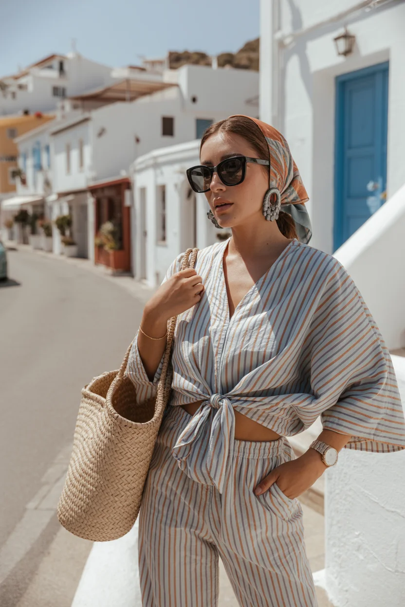 summer set outfits for women 2026 Bohemian Stripe Sets That Feel Like a Summer Escape