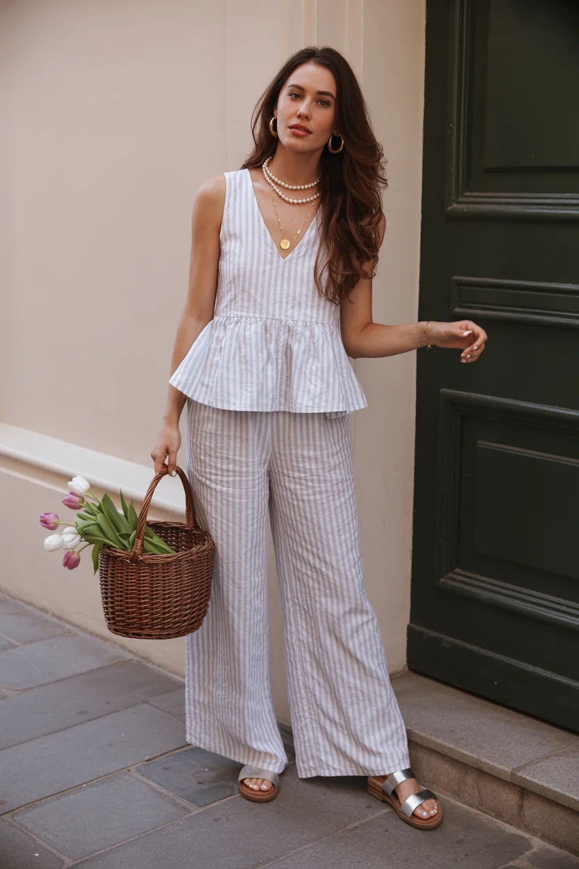 summer set outfits for women 2026 Lightweight Stripes That Feel Like an Easy Yes