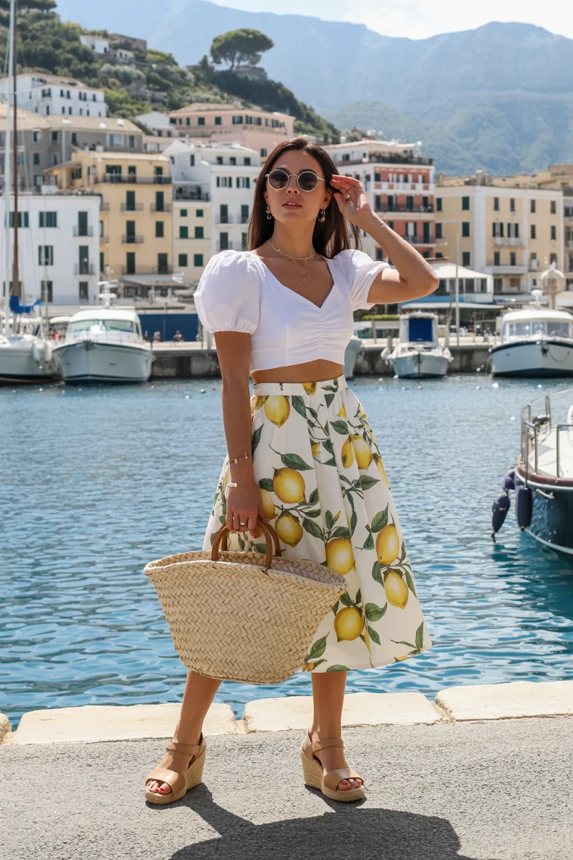 summer skirt outfits 2026 Citrus Prints and That Vacation State of Mind