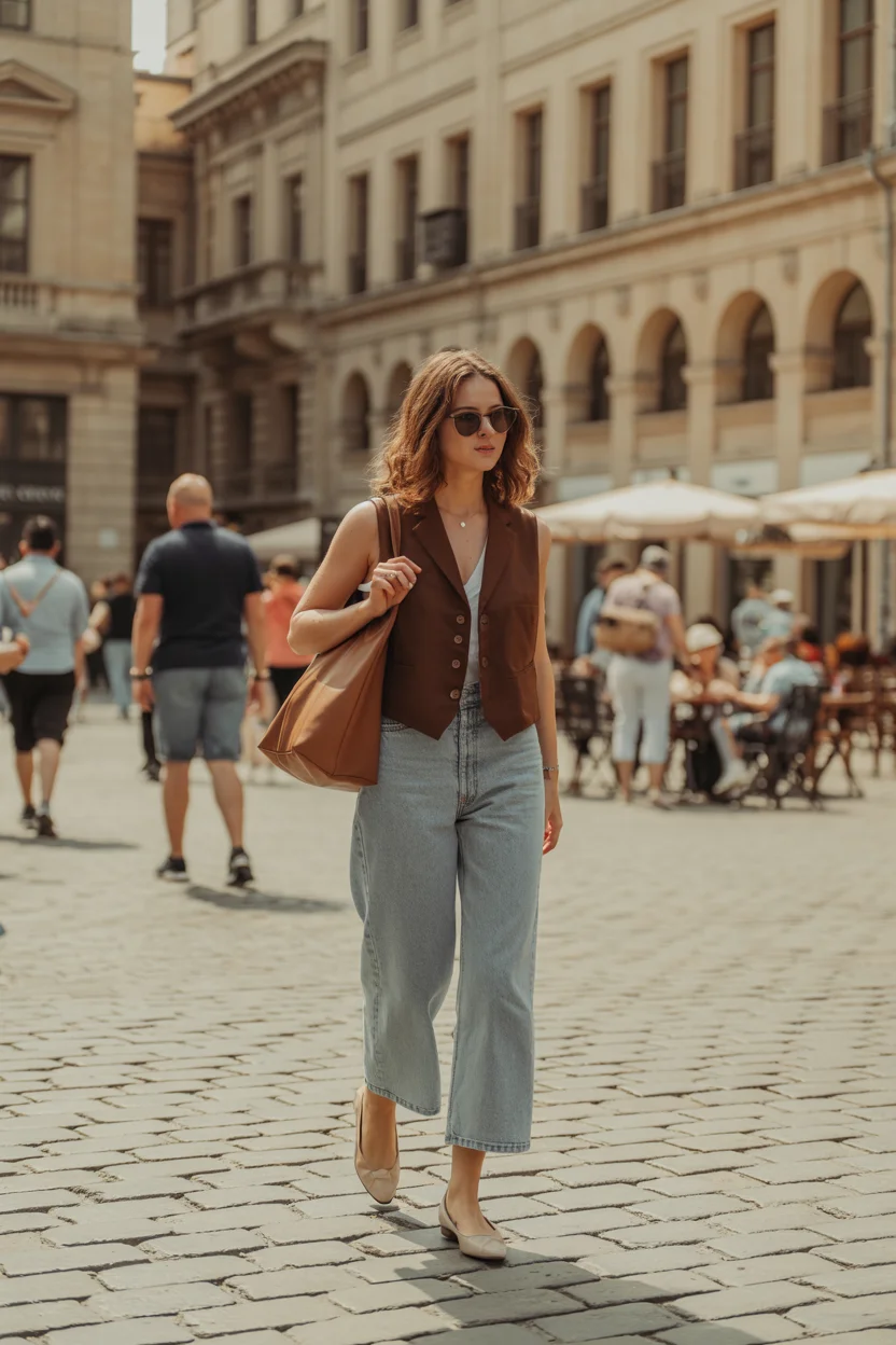 summer sleeveless tops for women 2026 Sleeveless Vest Styling - Tailored Ease for Everyday City Walks