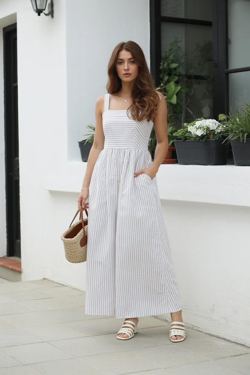summer sundresses for women 2026 Clean Stripes and Modern Minimal Volume