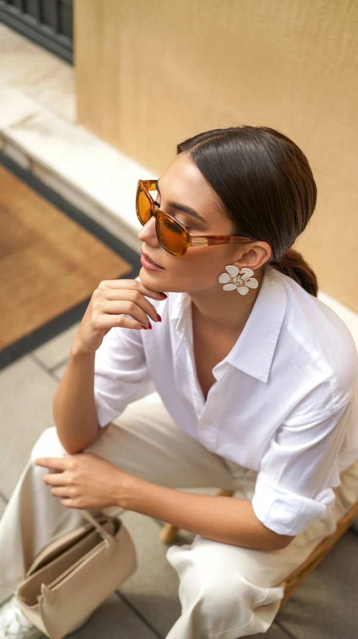 summer sunglasses for women 2026 City Chic with Warm Amber Lenses