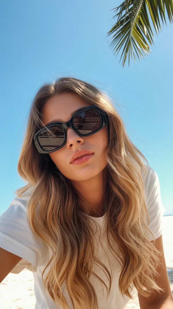 summer sunglasses for women 2026 Relaxed Beach Days with Oversized Black Frames