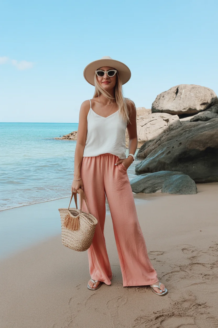 summer vacation resort outfits 2026 Sunset Pastels Look