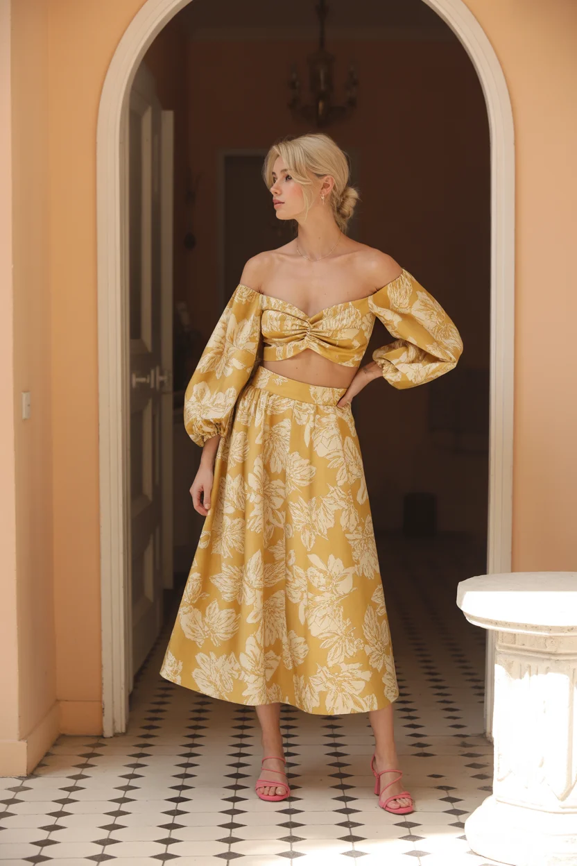 summer vacation resort outfits 2026 Golden Hour Florals