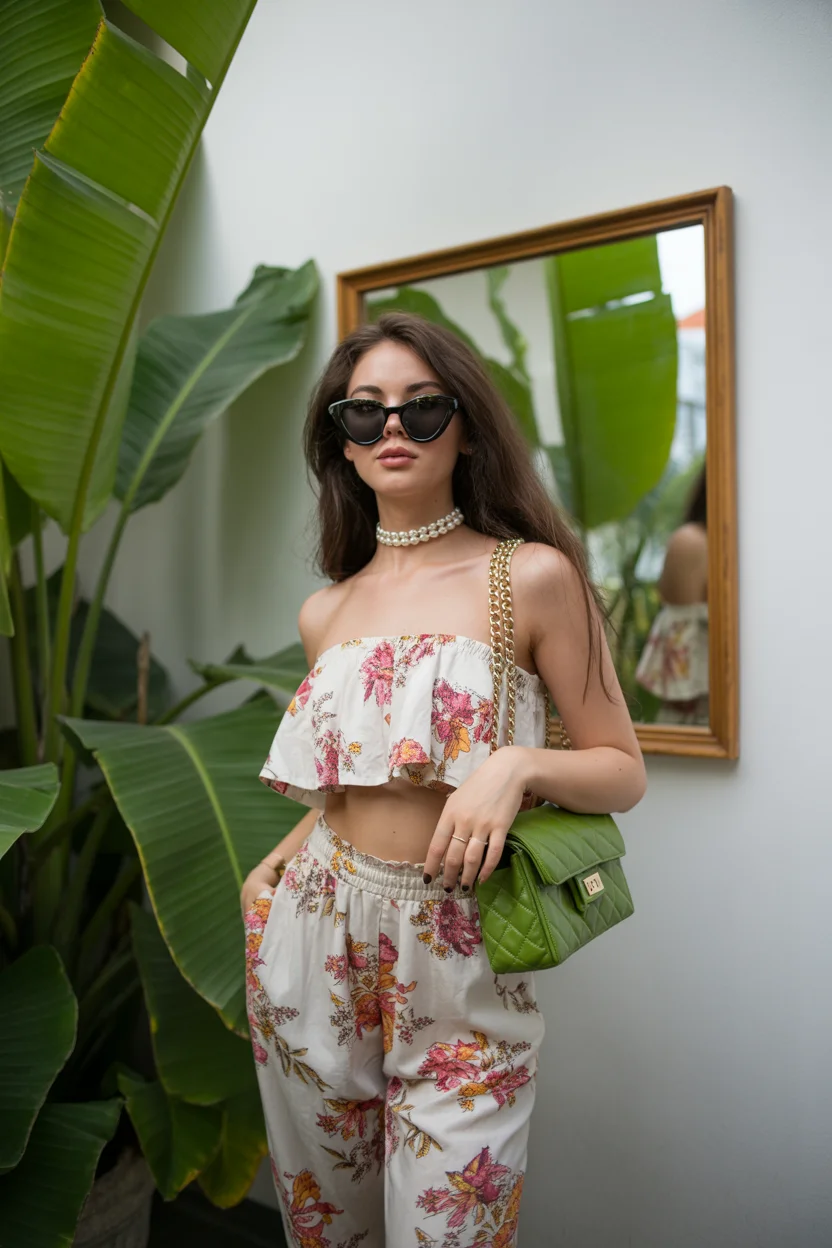 summer vacation resort outfits 2026 Playful Florals