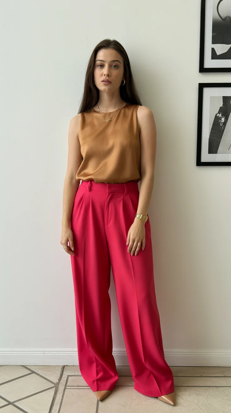 summer work outfits for the office 2026 Warm Neutrals and a Pop of Confidence