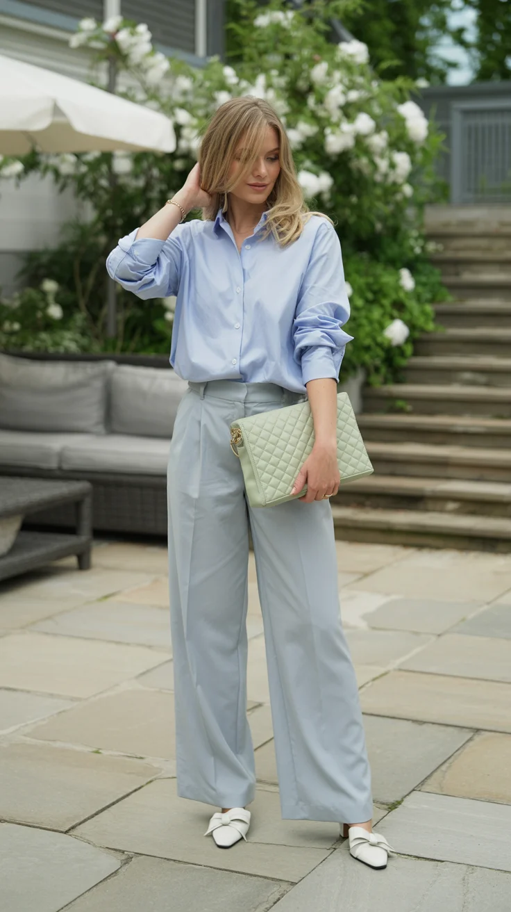 summer work outfits for the office 2026 Tailored Simplicity with a Hint of Shine