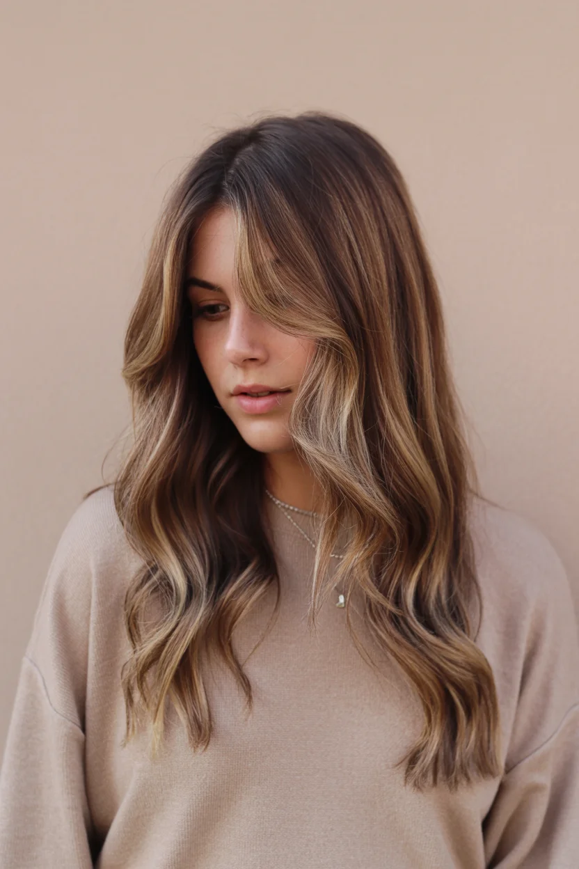 textured summer haircuts for long hair 2026 Dimensional Waves with Face-Framing Lightness