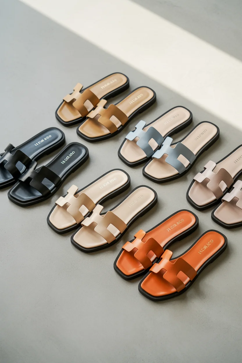 Trendy ideas for summer footwear 2026 minimal leather slides - quiet luxury in everyday rotation
