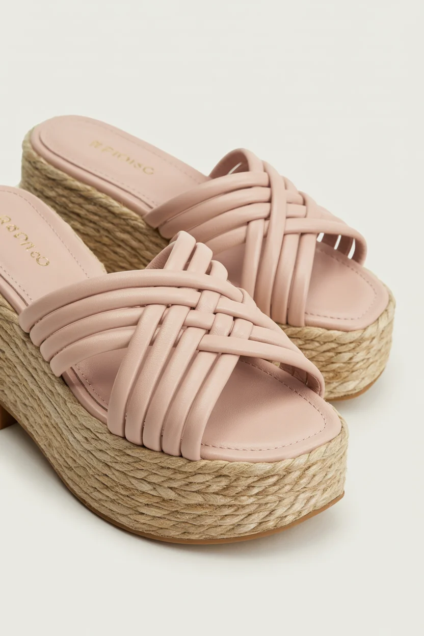 Trendy ideas for summer footwear 2026 soft pink platforms - feminine but not fragile