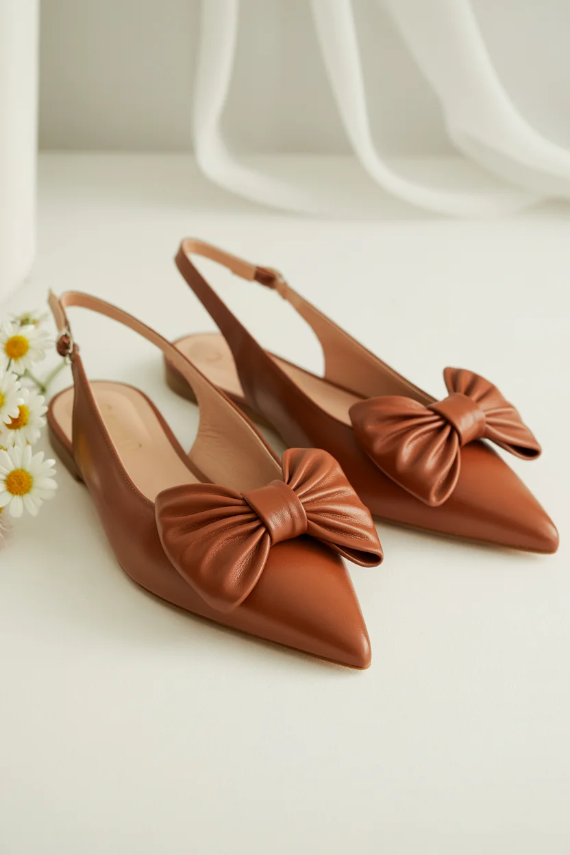 Trendy ideas for summer footwear 2026 slingback flats with a playful twist