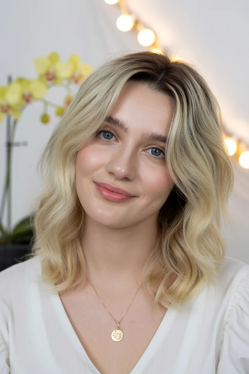 trendy summer haircut 2026 Soft Blonde Waves with Natural Texture