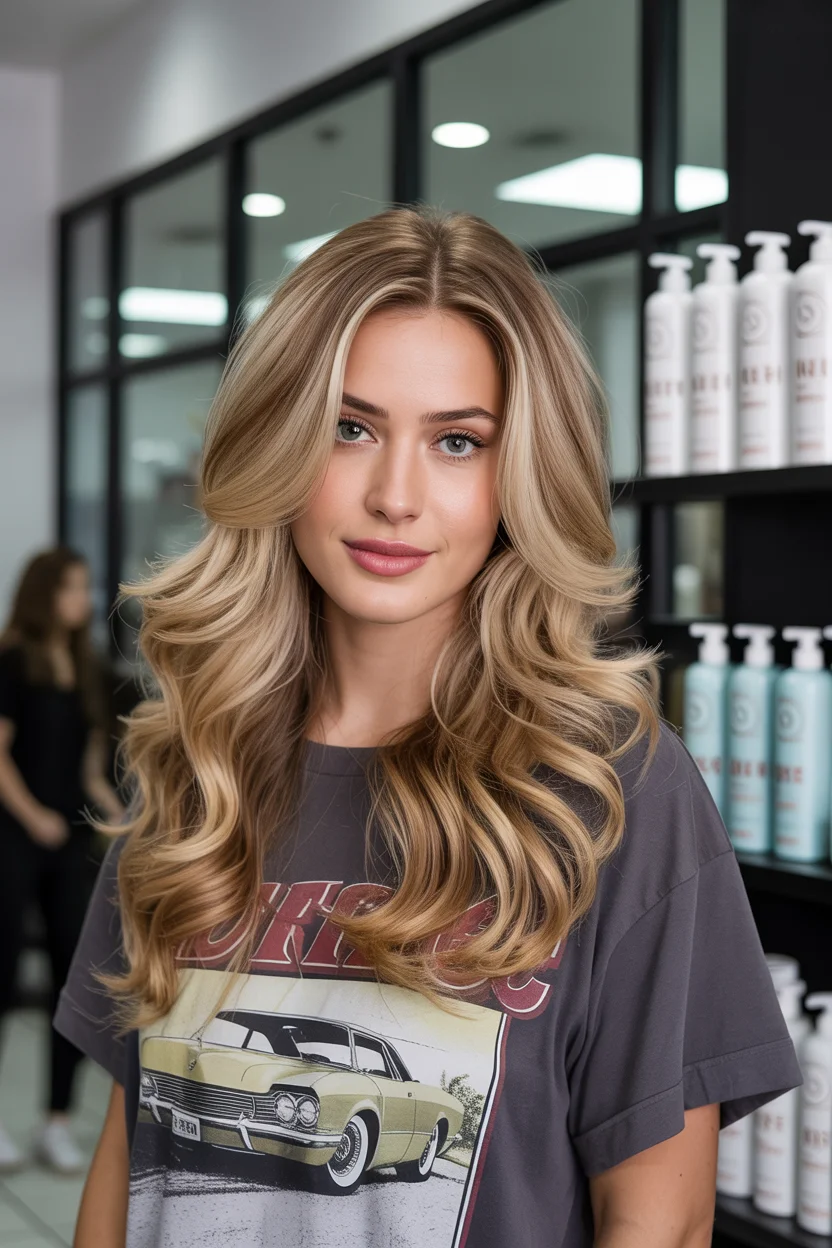 trendy summer haircut 2026 Voluminous Blonde Layers with Retro Bounce