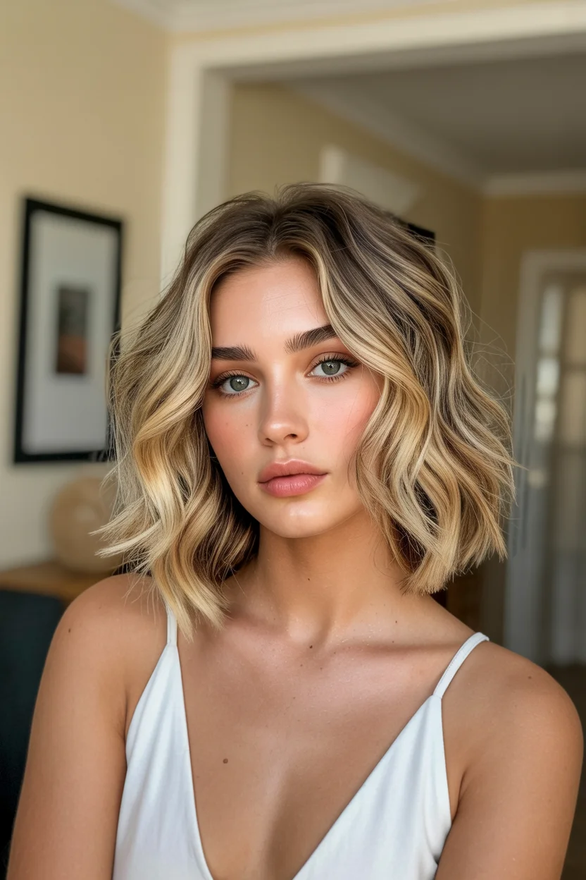 trendy summer haircut 2026 The Modern Textured Blonde Bob