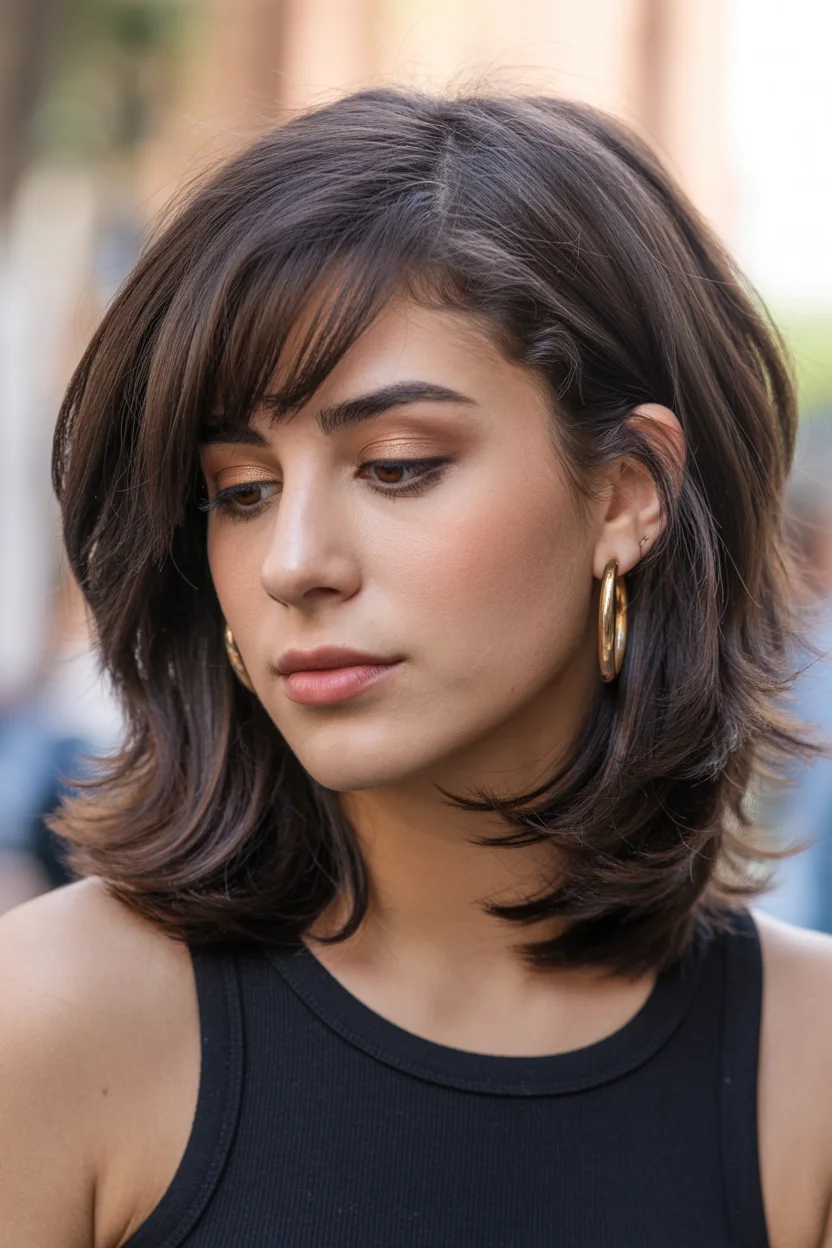 trendy summer haircut 2026 Soft Shag Revival with Feathered Edges