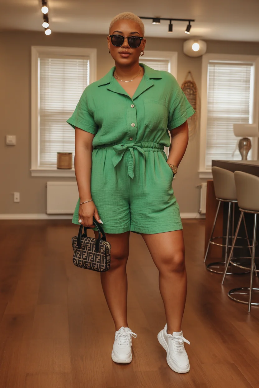 trendy summer outfits for black woman 2026 Playful Comfort with a Statement Color