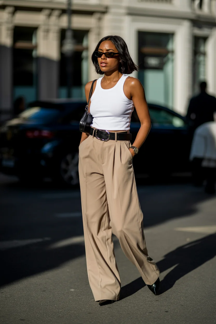 trendy summer outfits for black woman 2026 City Heat Meets Clean Tailoring