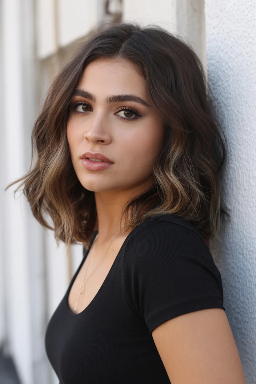 versatile summer haircuts for medium hair 2026 Soft Textured Lob with Barely-There Waves