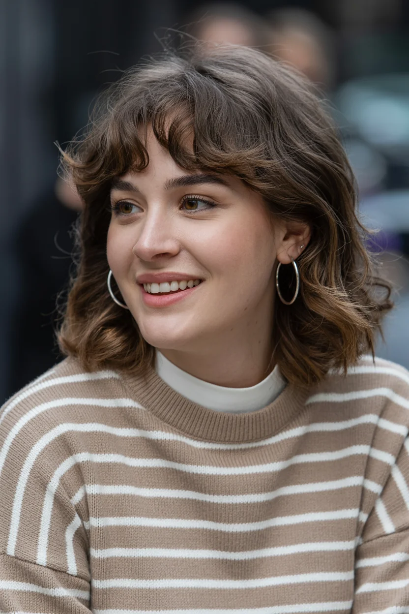 versatile summer haircuts for medium hair 2026 Curly Shag with Playful Volume