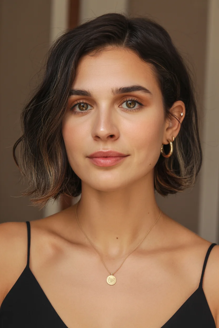 youthful summer haircuts for women over 40 2026 Minimalist Sleek Bob with Natural Shine