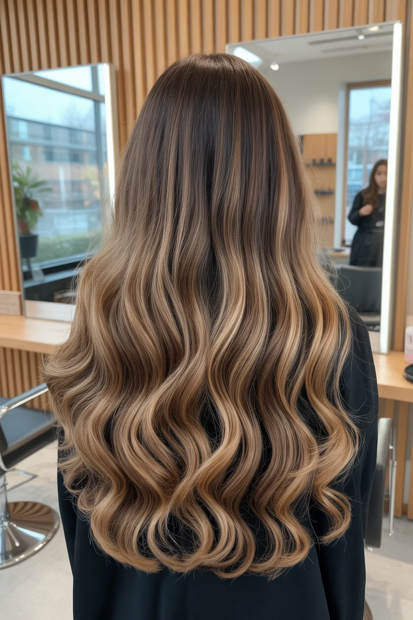 caramel summer ombre hair color 2026 Soft Melt Caramel Waves That Catch Light Effortlessly