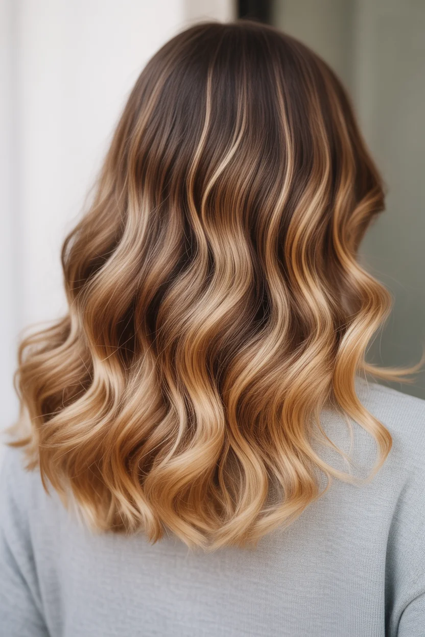 caramel summer ombre hair color 2026 Honey Caramel Ends with Softly Blended Depth