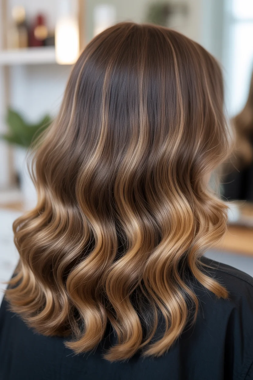 caramel summer ombre hair color 2026 Dimensional Mid-Length Ombre That Feels Effortlessly Polished