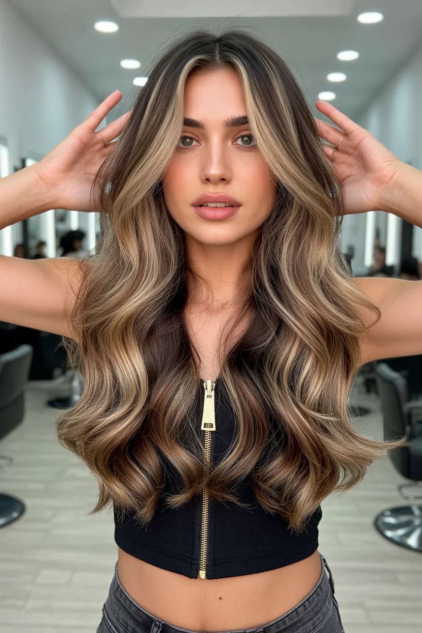 caramel summer ombre hair color 2026 Bold Contrast Caramel Ombre with a Modern Edge